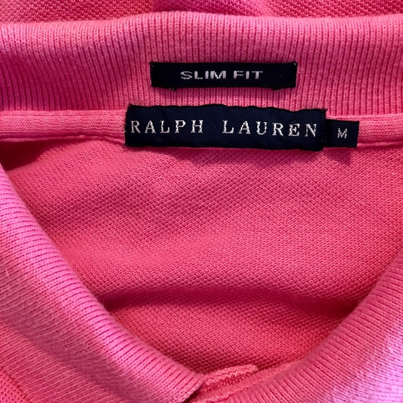 Watermelon Pink Ralph Lauren Classic Polo T-Shirt - Picture 11 of 11